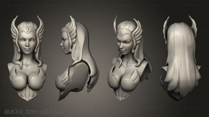 Busts of heroes and monsters (She Ra, BUSTH_3395) 3D models for cnc