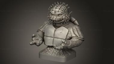 Busts of heroes and monsters (Shellraiser, BUSTH_3397) 3D models for cnc