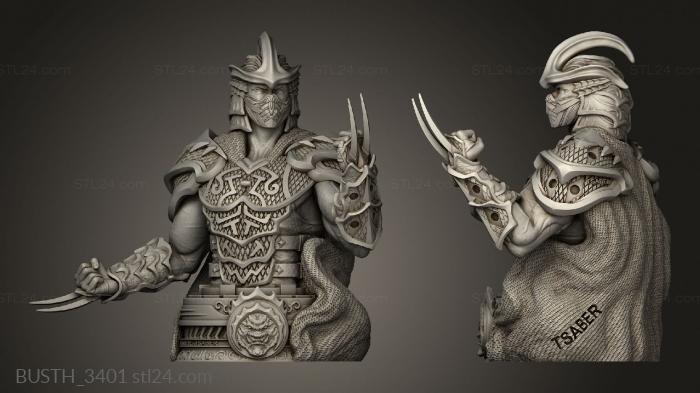 Busts of heroes and monsters (Shredder Tsaber Protected DMCA Fore blades, BUSTH_3401) 3D models for cnc
