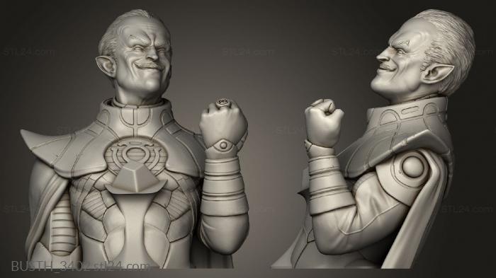 Busts of heroes and monsters (Sinestro, BUSTH_3402) 3D models for cnc