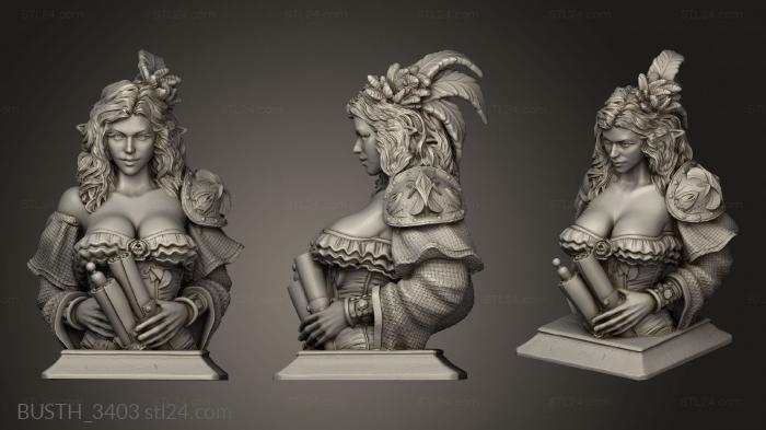 Busts of heroes and monsters (Sisters the Dawn Mortsana pre, BUSTH_3403) 3D models for cnc