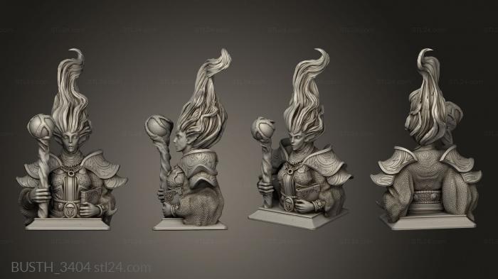 Busts of heroes and monsters (Sisters the Dawn Celestia, BUSTH_3404) 3D models for cnc