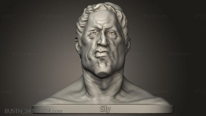 Busts of heroes and monsters (sly, BUSTH_3410) 3D models for cnc