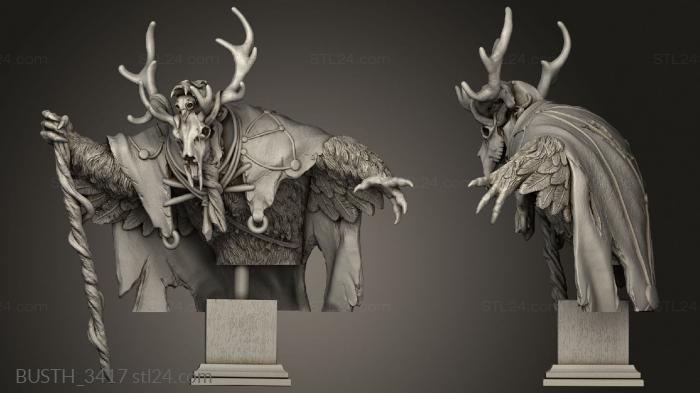 Busts of heroes and monsters (Snowy Mountain Were Beast, BUSTH_3417) 3D models for cnc