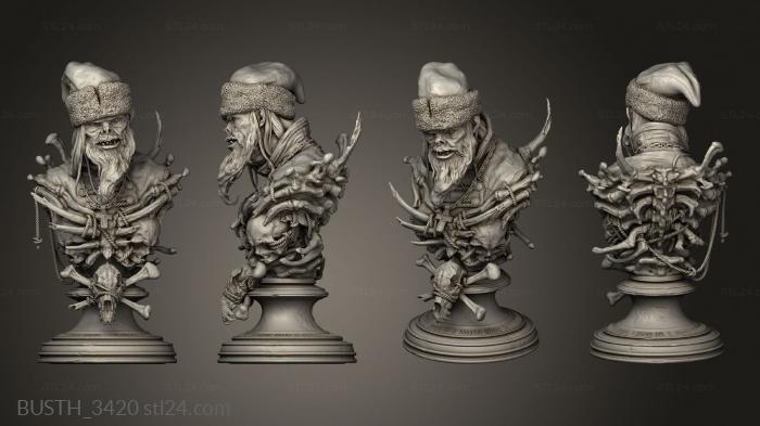 Busts of heroes and monsters (Solovei, BUSTH_3420) 3D models for cnc