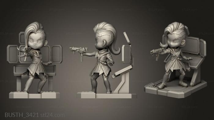Busts of heroes and monsters (Sombra, BUSTH_3421) 3D models for cnc