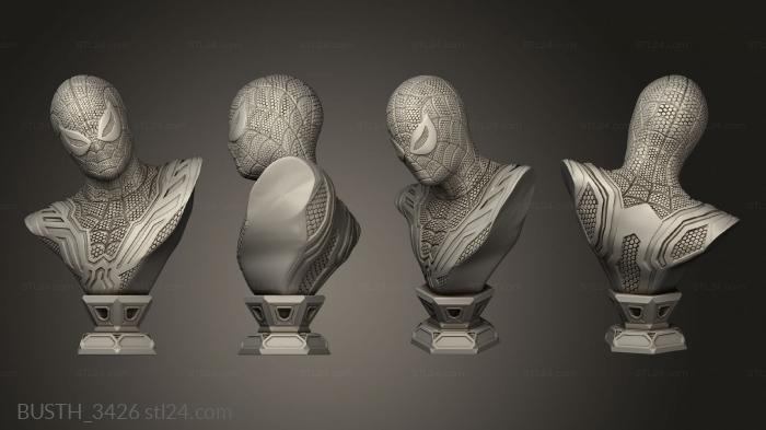 Busts of heroes and monsters (spider man iron tolga aksu, BUSTH_3426) 3D models for cnc