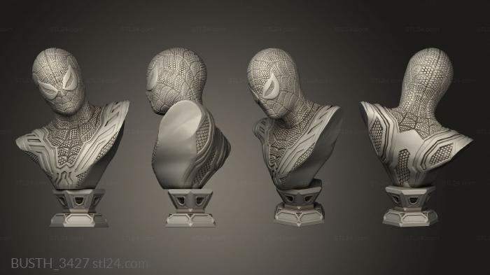 Busts of heroes and monsters (spider man iron tolga aksu, BUSTH_3427) 3D models for cnc