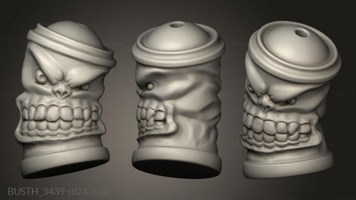Busts of heroes and monsters (Spray Paint, BUSTH_3439) 3D models for cnc
