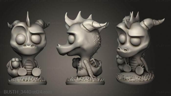 Busts of heroes and monsters (spyro, BUSTH_3440) 3D models for cnc
