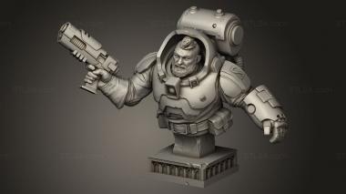 Busts of heroes and monsters (Squat, BUSTH_3441) 3D models for cnc