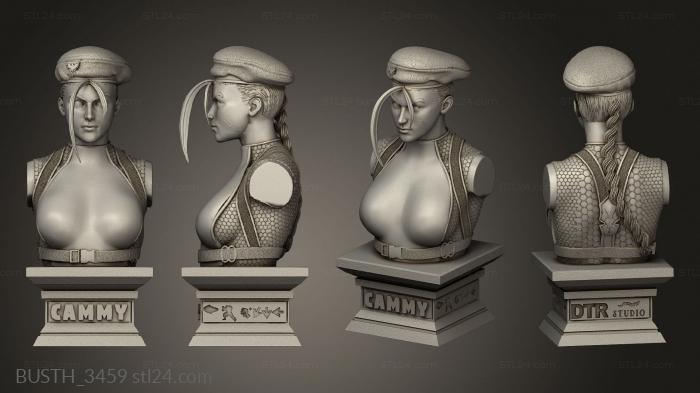 Busts of heroes and monsters (street fighter cammy, BUSTH_3459) 3D models for cnc