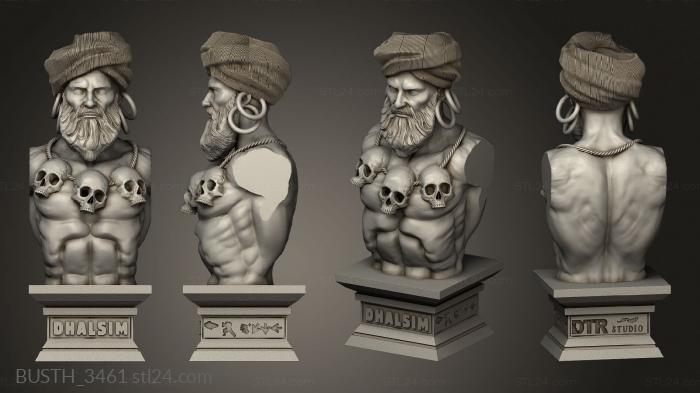 Busts of heroes and monsters (street fighter dhalsim, BUSTH_3461) 3D models for cnc