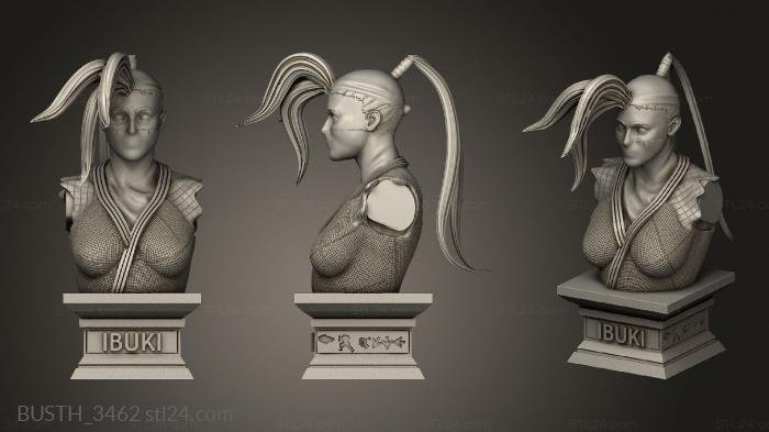 Busts of heroes and monsters (street fighter ibuki, BUSTH_3462) 3D models for cnc
