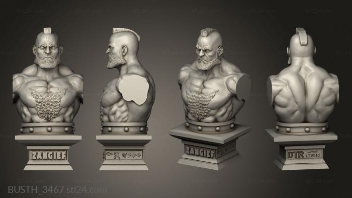 Busts of heroes and monsters (street fighter stand zangief, BUSTH_3467) 3D models for cnc