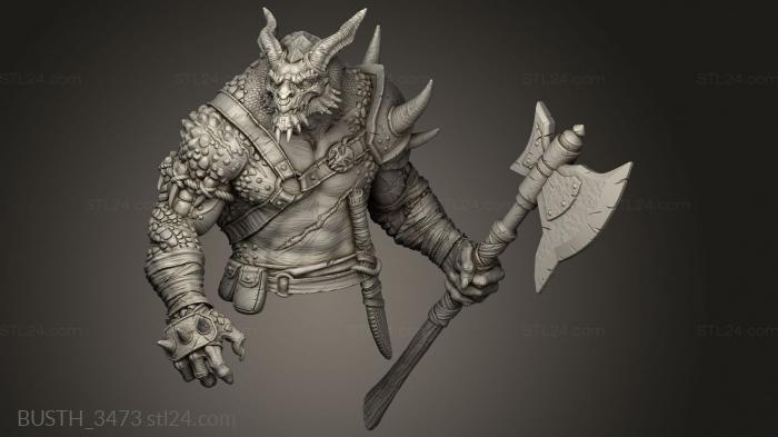 Busts of heroes and monsters (Forest Borr Forestfell, BUSTH_3473) 3D models for cnc