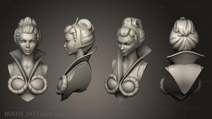 Busts of heroes and monsters (Teela, BUSTH_3477) 3D models for cnc