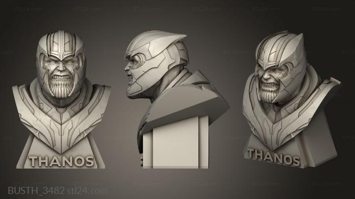Busts of heroes and monsters (Thanos, BUSTH_3482) 3D models for cnc