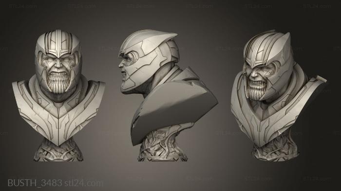 Busts of heroes and monsters (THANOS, BUSTH_3483) 3D models for cnc