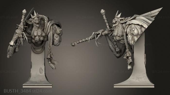 Busts of heroes and monsters (The Abhorrents Lord Nachzehrer, BUSTH_3484) 3D models for cnc