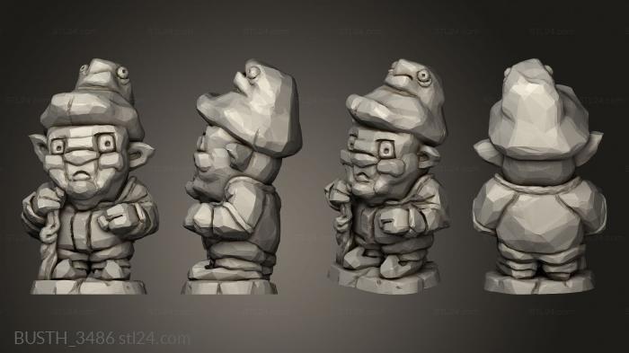 Busts of heroes and monsters (The Common Gardens Garden Gnome, BUSTH_3486) 3D models for cnc