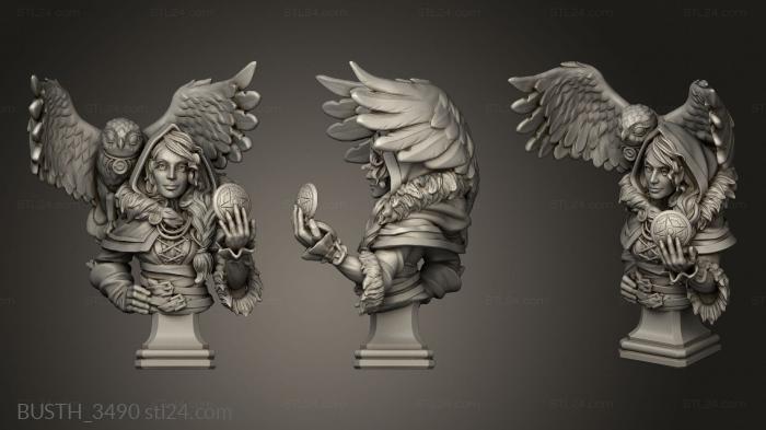 Busts of heroes and monsters (The Frozen Grove Eira With Bird, BUSTH_3490) 3D models for cnc