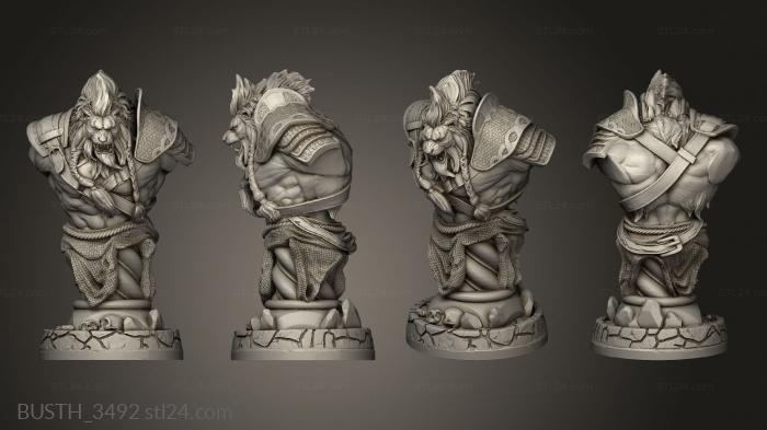 Busts of heroes and monsters (The Grand Hunt Ezeqial, BUSTH_3492) 3D models for cnc