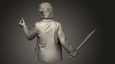 Busts of heroes and monsters (The Hobbit Bilbo Baggins, BUSTH_3493) 3D models for cnc