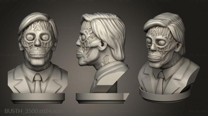 Busts of heroes and monsters (They Live OBEY, BUSTH_3500) 3D models for cnc