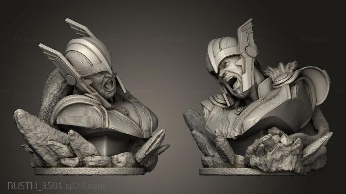 Busts of heroes and monsters (Thor Ragnarok Ref, BUSTH_3501) 3D models for cnc