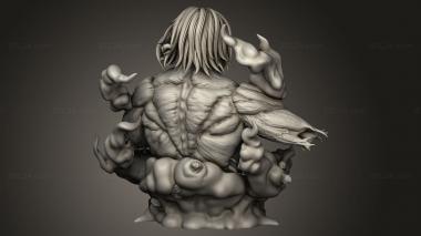 Busts of heroes and monsters (Titan Eren, BUSTH_3509) 3D models for cnc