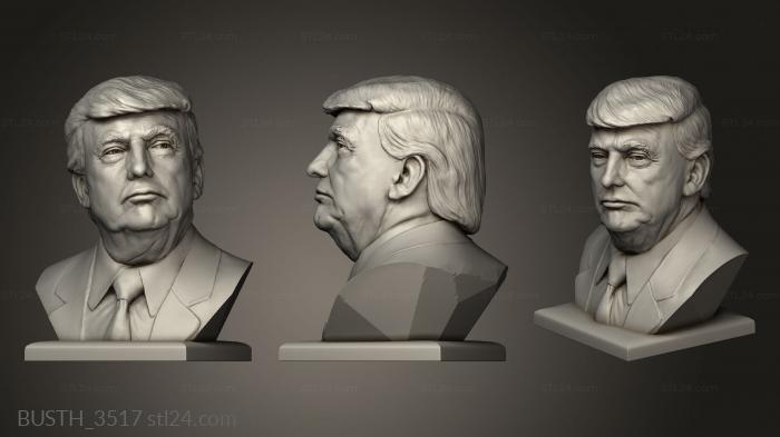 Busts of heroes and monsters (Trump, BUSTH_3517) 3D models for cnc