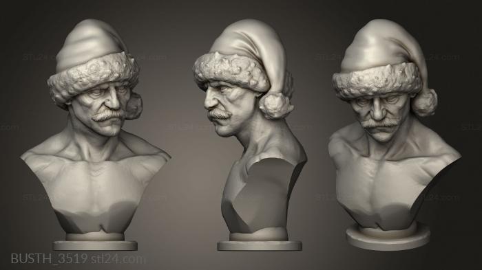 Busts of heroes and monsters (XMAS, BUSTH_3519) 3D models for cnc