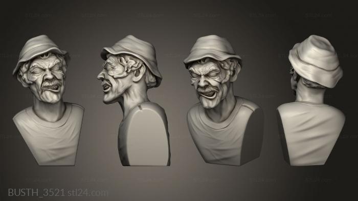 Busts of heroes and monsters (turma chaves Madruga, BUSTH_3521) 3D models for cnc