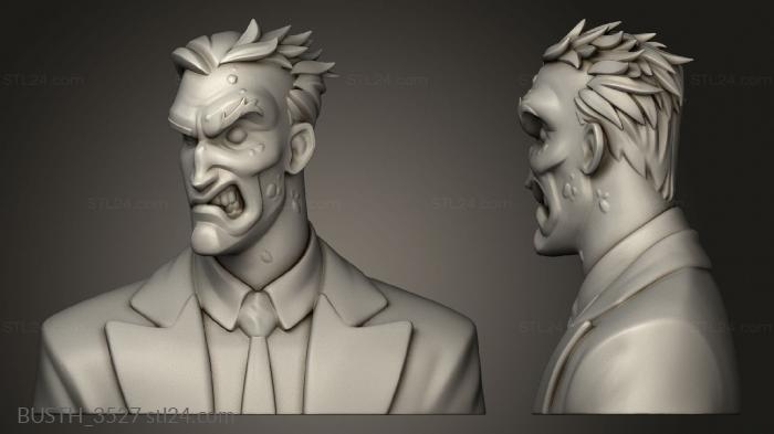 Busts of heroes and monsters (Two Face, BUSTH_3527) 3D models for cnc