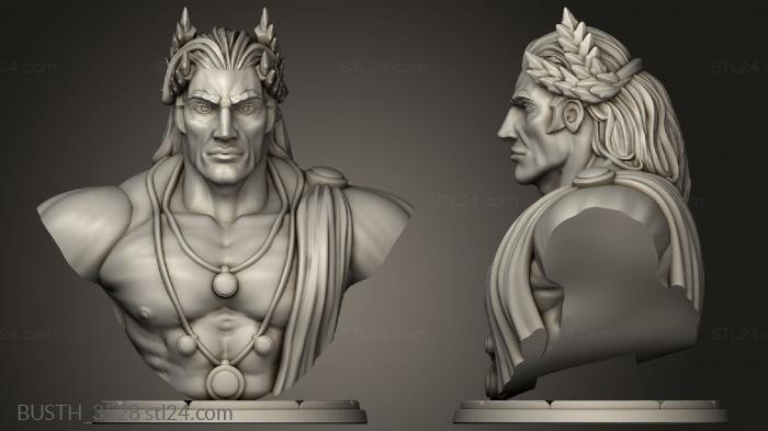 Busts of heroes and monsters (Ulysses God Emperor, BUSTH_3528) 3D models for cnc