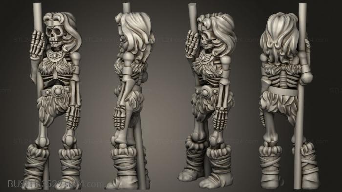 Busts of heroes and monsters (Undead Heroes the Realm Acrobat, BUSTH_3529) 3D models for cnc