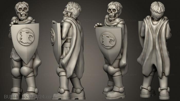 Busts of heroes and monsters (Undead Heroes the Realm Cavalier, BUSTH_3531) 3D models for cnc