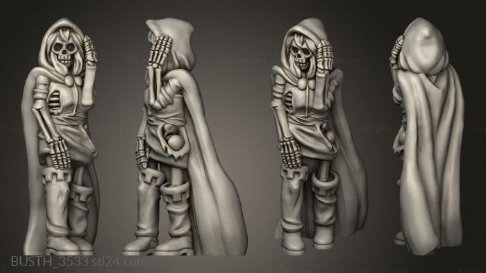 Busts of heroes and monsters (Undead Heroes the Realm Thief, BUSTH_3533) 3D models for cnc