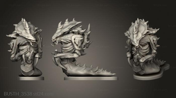 Busts of heroes and monsters (Negotiations Hydra, BUSTH_3538) 3D models for cnc