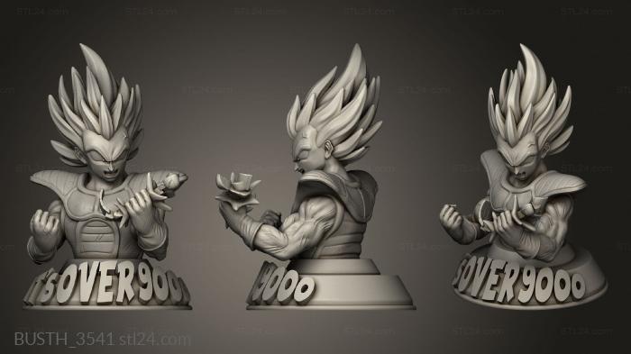 Busts of heroes and monsters (Vegeta Over, BUSTH_3541) 3D models for cnc