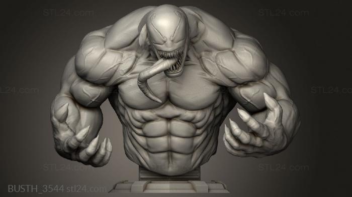 Busts of heroes and monsters (venom, BUSTH_3544) 3D models for cnc