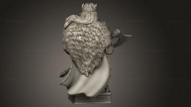 Busts of heroes and monsters (Viking Chess King, BUSTH_3551) 3D models for cnc