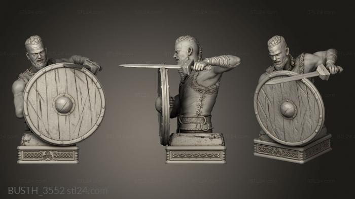 Busts of heroes and monsters (Viking Chess Pawn, BUSTH_3552) 3D models for cnc