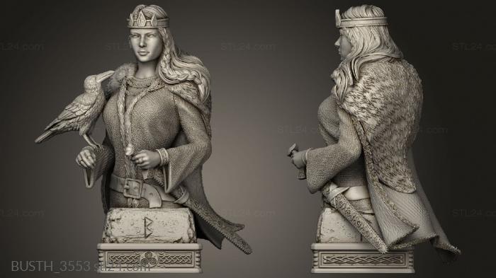 Busts of heroes and monsters (Viking Chess Queen, BUSTH_3553) 3D models for cnc