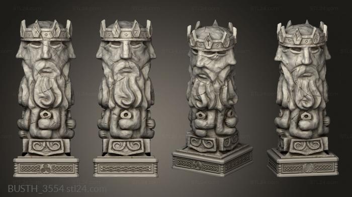 Busts of heroes and monsters (Viking Chess Tower, BUSTH_3554) 3D models for cnc