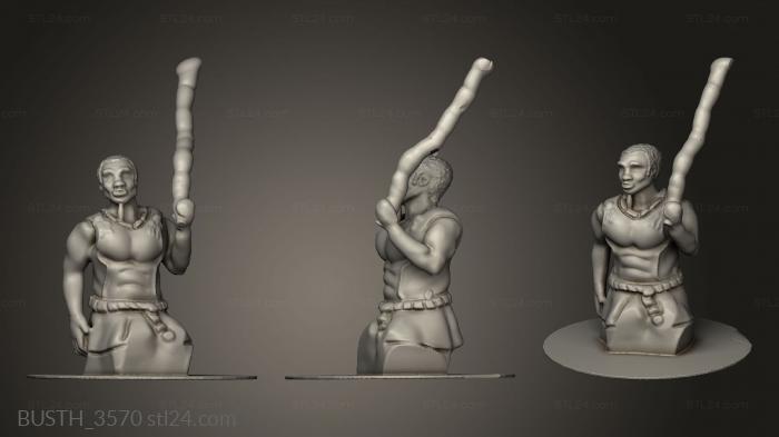 Busts of heroes and monsters (War Elephant Crew, BUSTH_3570) 3D models for cnc