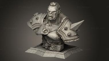 Busts of heroes and monsters (Warcraft The Executioner, BUSTH_3572) 3D models for cnc