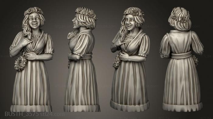 Busts of heroes and monsters (Wedding Bridesmaid, BUSTH_3575) 3D models for cnc