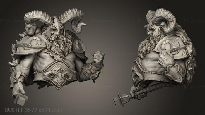 Busts of heroes and monsters (Weregoat Humanoid, BUSTH_3579) 3D models for cnc